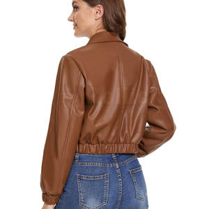 Chaquetas de Cuero Cortas para Mujer, Ropa Exterior de Moda Premium, Chaquetas de Cuero Cortas para Mujer - Product Image 6