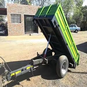 Remorque de ferme de transport agricole Remorque de tracteur à benne basculante hydraulique à 2 roues 83 X14 Remorque à benne basculante à vendre - Product Image 4