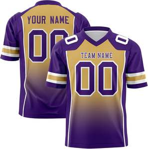 Vente en gros de maillots de football universitaire personnalisables, durables et respirants, OEM, broderie surdimensionnée, sublimation, équipe de plusieurs tailles - Product Image 3