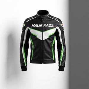 Chaqueta de motorista de cuero de vaca con cremallera YKK de alta resistencia | Etiqueta privada OEM | Venta al por mayor - Product Image 3