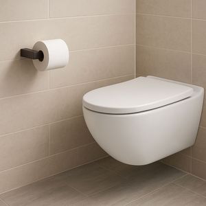 Panarea 17.5 cm mobili da bagno in ottone cromato e nichel spazzolato porta rotolo di carta igienica con finitura beccuccio - Product Image 3