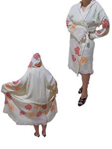 New Patterned Turkish Muslin Fabric Bathrobe Suitable for <b>Beach</b> Home Hotel Sauna Use Printed Soft Quick Drying Hooded Washable - Product Image 6