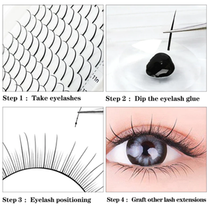 12 líneas Wispy Mink Spike Lash Fan extensión de pestañas 2023 nuevo producto 0,07mm volumen pestañas individuales 7mm a 18mm superventas - Product Image 4