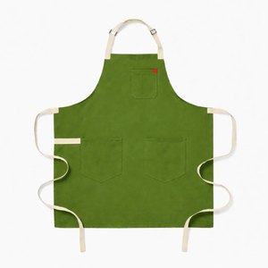 Delantal de Pechera sin Mangas Azul Claro con 3 Bolsillos, Lona Tejida, Lavable a Máquina, Ecológico, Resistente al Agua, para Cocinar y Uso Diario - Product Image 6