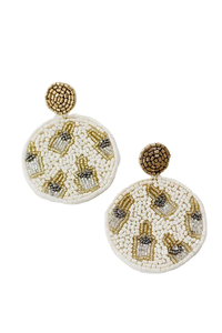 Boucles d'oreilles pendantes classiques à triple trèfle, ornées de perles en forme de goutte d'eau, perles de qualité, dos en feutre disponible, fuchsia - Product Image 6