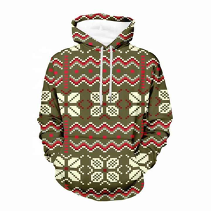 Custom Thermal Cotton Sublimation Hoodies in Green, Ugly <b>Christmas</b> Sweaters with Full Zip Us <b>Christmas</b> <b>Hoodie</b> & Sweatshirts - Product Image 4