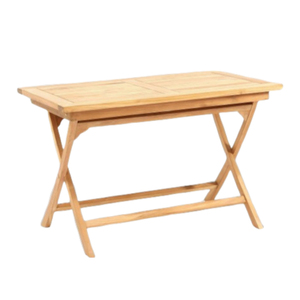 Table pliante rectangulaire de meubles de jardin d'extérieur en teck de haute qualité pour la cuisine, la salle à manger et l'hôpital utilisent un extérieur en bois minimaliste - Product Image 6
