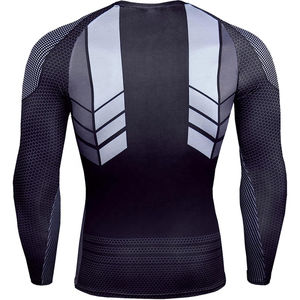 Camiseta de Compresión Deportiva para Gimnasio y Running 2025, Manga Larga con Diseño de Anime, Logotipo Personalizado, Transpirable, Rashguard de MMA para Hombre, Transpirable con OEM - Product Image 3