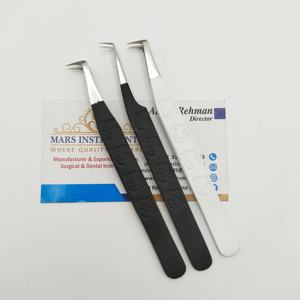 Pinzas de extensión de pestañas de acero inoxidable de alta calidad Agarre perfecto Volumen puntiagudo Fibra Diseño sostenible Hola Herramientas de belleza - Product Image 1