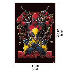 Póster de Papel Decorativo de Estilo Moderno de Marvel Comics con Deadpool y Wolverine 2 - Product Image 5