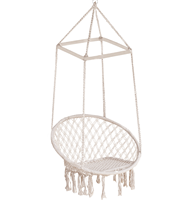 Balançoire suspendue en macramé moderne de haute qualité pour enfants bébé utilisation intérieure/extérieure corde de coton écologique faite à la main