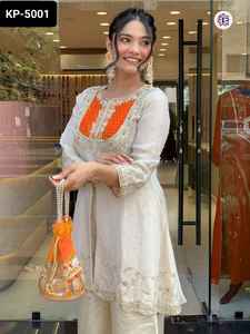 Style indien Bollybood vêtements traditionnels motif fantaisie séquence de codage conception brodée travail Salwar Kameez Costume Collections - Product Image 3