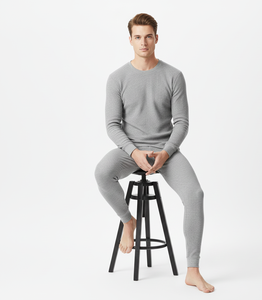 Combinaison thermique isolante StoneLayer pour homme, grise, douce, manches longues, respirante, ensemble de vêtements d'hiver - Product Image 5