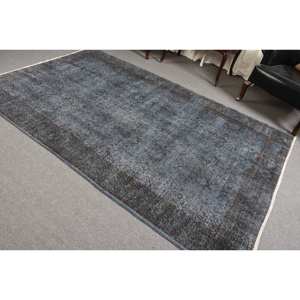 พรมขนแกะ9.1ft สีน้ำเงินสีน้ำตาลคลาสสิกขนาด5.5 x พื้นที่ขนาดใหญ่แบบตุรกีรูปแบบนามธรรมทรงสี่เหลี่ยมผืนผ้าสำหรับวัยรุ่นห้องนั่งเล่นพร้อมแผ่นรองยาง - Product Image 4