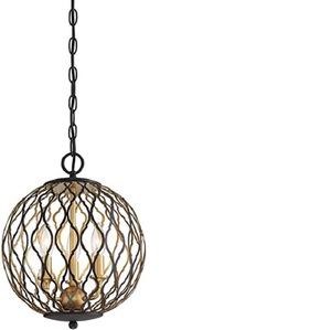 โคมไฟระย้าโลหะสีดำรูปทรงกลม,ดีไซน์ใหม่พร้อมสายโซ่สำหรับห้องครัวบ้านสำนักงานห้องนั่งเล่นห้องนอนร้านอาหาร - Product Image 1