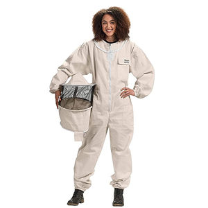 Traje de Apicultor Profesional de Algodón Blanco Natural 6XL con Velo Transpirable, 1 Conjunto de Ropa para Apicultores - Product Image 4