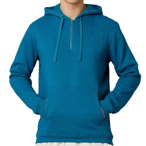 OEM Service Solid Customized Logo Winter <b>Men</b> <b>Half</b>-<b>Zip</b> <b>Fleece</b> Hoodies Cotton Blended Latest Design Made in Pakistan - Product Image 1