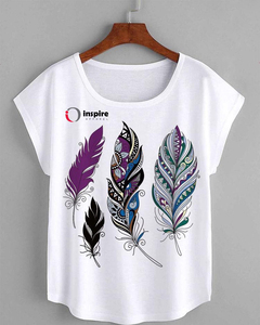 Nueva moda de lujo 100% algodón puro dibujos animados personalizados de talla grande 3D estampado marca mujeres diseñador camisetas por Inspire Apparel - Product Image 3