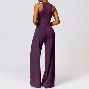 Ropa personalizada de verano con logotipo personalizado, ropa de mujer, camisetas sin mangas recortadas, pantalones, trajes con tinte de corbata, Conjunto de camiseta sin mangas de manga corta, servicio OEM - Product Image 5