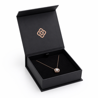 Boîte cadeau magnétique rigide pliable personnalisée avec insert en logo métallisé pour l'emballage de flacons de parfum, de pots de bougies et de colliers