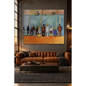 Impresión en lienzo de Fida Raoul Dufy: Pescadores en el muelle - Product Image 5