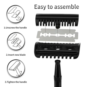 Venta caliente ANAAIF profesional plegable peluquería maquinilla de afeitar recta con mango de madera al por mayor acabado en polvo de seguridad - Product Image 5