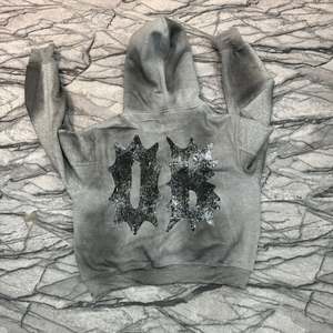 Vintage SunFade Grueso Suave 100% algodón Caída Hombro Oversized Heavyweight Heavy Distressed Rhinestone Full Zip Hoodie - Product Image 1
