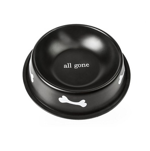 ชามอาหารสแตนเลสทรงกลมชามอาหารและน้ำสำหรับสัตว์เลี้ยงชามอาหารโลหะออกแบบใหม่ล่าสุด - Product Image 3