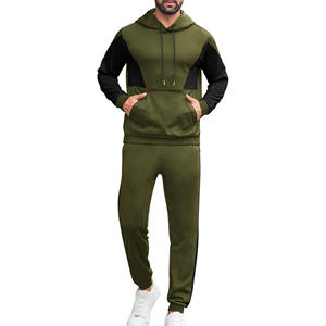 ชุดวอร์มผ้าไนลอนของผู้ชายชุด2ชิ้นชุดวอร์มผ้าฝ้ายมีฮู้ดผ้าเฟรนช์เทอร์รี่สำหรับใส่วิ่งชุดสำหรับ360gsm - Product Image 1