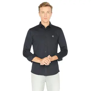 Classic Grid Plaid Blue Autumn Flannel 100% Cotton Men Shirts Custom Size