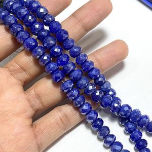 Perles en forme de rondelle à facettes enduites de pierre de lune, perles de couleur bleue de pierre de lune mystique, boutique de perles en gros - Product Image 4