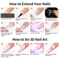 R S Nail Gel de Extensión Sólido para Uñas 5g, No Pegajoso, Transparente, Rosa Nude, Gel 3D para Esculpir Uñas, Gel para Modelar Flores en las Uñas