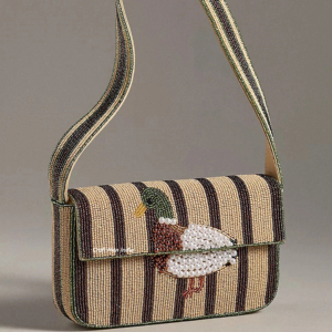 custom Women's Bohemian Style Cotton Boho Handmade Beaded Clutch Zipper Large Capacity Evening Shopping Shoulder <b>Messenger</b> <b>Bags</b> - Product Image 1