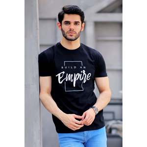 VESILE Men's Summer Crew Neck T-Shirt 100% Cotton Jersey Slim Fit 220 Grams Silk Screen <b>Printing</b> Fashion Styles - Product Image 1