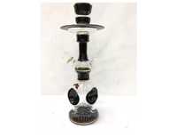 Chicha Farida de Luxe en Verre de Qualité Supérieure, Mini, Type Miroir, Courbée, avec Embout en Verre Squelette, pour Fumer, Vente en Gros