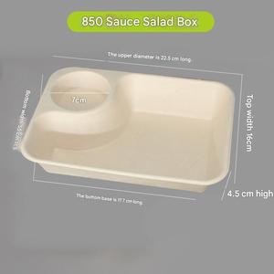 Factory Wholesale 800ml 850ml 1000ml Biodegradable Disposable Food Containers <b>Lunch</b> <b>Box</b> With Lid - Product Image 2