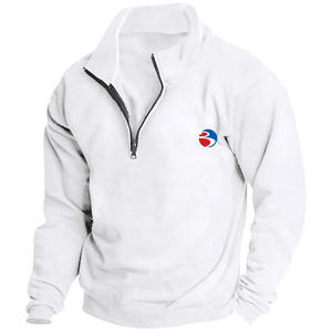 Men's Sweatshirt Custom Hot Selling Spring Fashion Quarter Zip Fashion Trend Men's Oversized Trend Loose Pullover Casual - Product Image 2