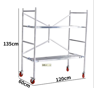 Andamio a telaio a H con rivestimento anticorrosione e tavola di passaggio per la ristrutturazione di edifici - Product Image 3