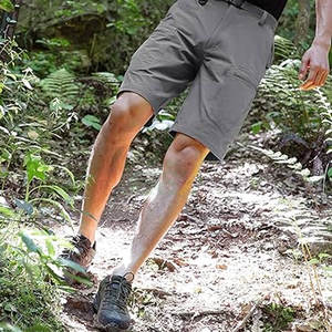 Pantalones Cortos de Senderismo Cargo de Lona de Secado Rápido Resistentes al Agua para Hombre, Estilo de Ropa de Trabajo Transpirable, Aventuras al Aire Libre, Diseño Sólido - Product Image 6