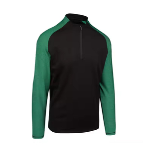 Jersey de manga larga con cremallera 1/4 para hombre, camiseta de rendimiento para correr, camiseta atlética con cremallera, nuevo logotipo personalizado, ropa de calle de gran tamaño - Product Image 4