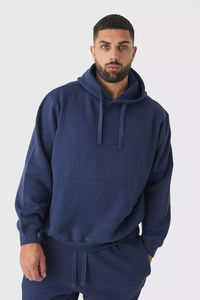 À la mode élégant prix de gros hommes sweats à capuche logo personnalisable haute qualité hommes surdimensionné 100% coton hommes sweats à capuche Service OEM - Product Image 2