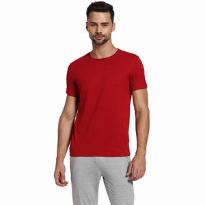 Meilleure vente adulte hommes t-shirt uni blanc couleur rouge demi manches impression de Logo personnalisé 240 Gsm hommes t-shirts - Product Image 1