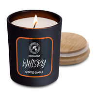 Vela Aromática Aromatika Whisky Soy con Aroma a Especias Amaderadas en Frasco de Vidrio, Serie Moderna para Hombre, Aromaterapia Premium, No Tóxica, Decoración para el Hogar