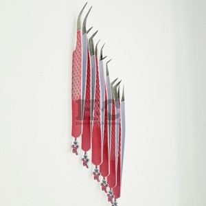 Pince à épiler d'extension de cils de haute qualité au design Kitty personnalisé Outil de pince à épiler d'extension de cils durable avec logo de pointe de volume MINK - Product Image 4