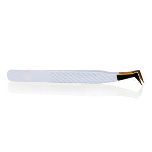 Pinzas de Acero Inoxidable de Alta Calidad para Extensión de Pestañas, Punta Curva para la Creación de Abanicos de Pestañas de Volumen y Aislamiento - Product Image 5