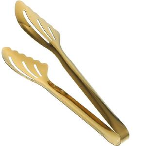 Pinzas de corte de Metal de la mejor calidad en oro, accesorios de cocina, pinzas para cocinar alimentos, barbacoa, pollo, abrazadera a la parrilla, pinzas para té de azúcar - Product Image 1