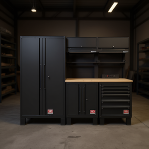 Ensemble Facom de 1 m avec armoire de rangement en bois de 2,45 m, armoires à outils - Product Image 3