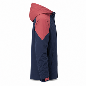 Custom <b>Men's</b> Navy Coral Hooded Windbreaker <b>Jacket</b> Lightweight Water-Resistant Polyester Spandex Outdoor Colorblock Casual Hiking - Product Image 6