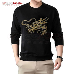 Sudadera para hombre con detalles de diamantes de imitación y aspecto de estilo urbano de calle sudadera brillante con diamantes de imitación para hombre - Product Image 1