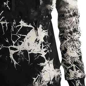 Sudaderas con capucha tejidas con tinte de corbata para hombre, impresión por transferencia de calor, aceptamos sudaderas con capucha transpirables sostenibles antiarrugas de tamaño personalizado para hombre - Product Image 6